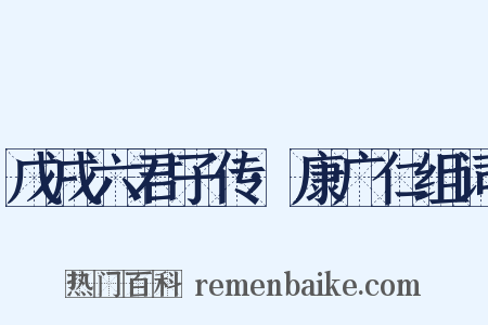 戊戌六君子传·康广仁组词是什么意思的图片